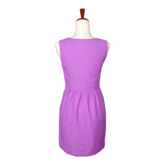 J Crew Factory Sleeveless Dress Purple Orchid Gathered Skirt Spring Sz 2 #1187 - Picture 3 of 5